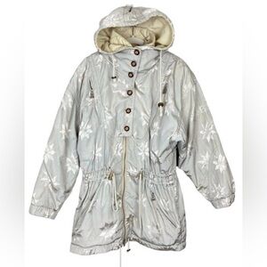 Bogner Vintage Size Large Designer Ski Jacket.Stylish Women’s Winter Gray/White